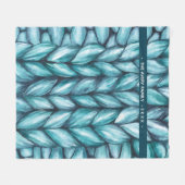 Speciaal uitgezonden blauwe Waterverf Fleece Deken (Voorkant (Horizontaal))