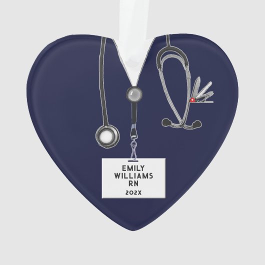 Speciaal uitgezonden verpleeggeld ornament (achterkant)