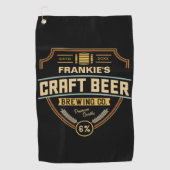 Speciaal uitrolbedrijfsbalk voor kraftbietenlabel golfhanddoek (Voorkant)