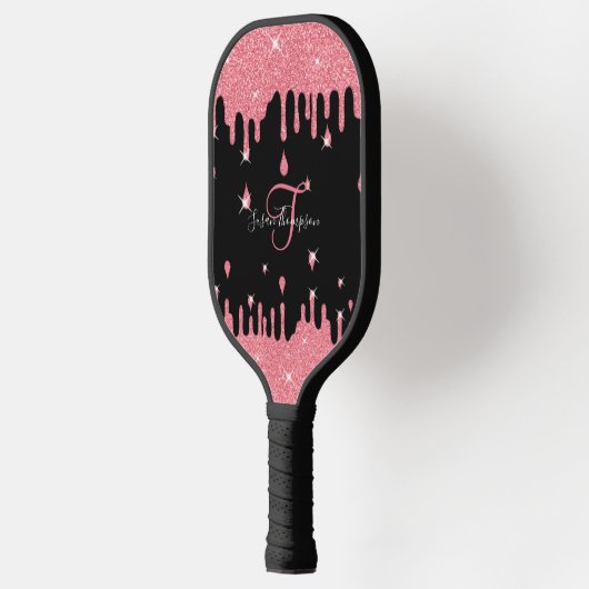 Speciaal uitstrijkroze glittereffect pickleball paddle (Links)