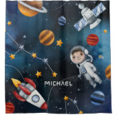 Speciaal uitwendige ruimteastronaut Shuttle Douchegordijn (Voorkant)