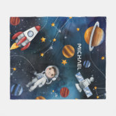 Speciaal uitwendige ruimteastronaut Shuttle Fleece Deken (Voorkant (Horizontaal))