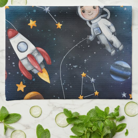 Speciaal uitwendige ruimteastronaut Shuttle Theedoek (Gevouwen)