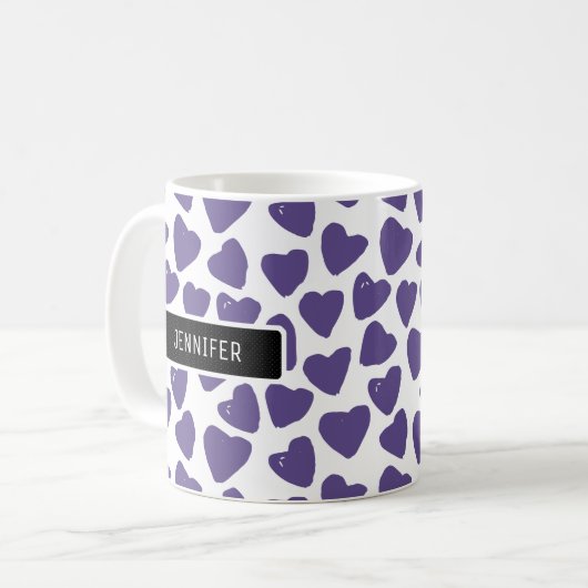 Speciaal ultraviolet hart koffiemok (Voorkant links)