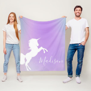 Speciaal Unicorn Cotton Snoep paars Stijlvol Fleece Deken