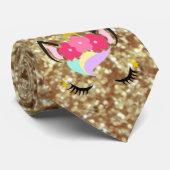 Speciaal Unicorn Gold Mannen Dress Stropdas (Opgerold)