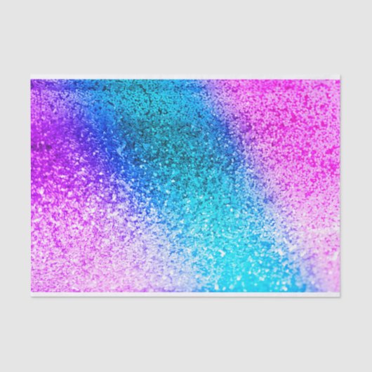 Speciaal Unicorn Ombre Glitter-weefselpapier Tissuepapier (Voorkant)