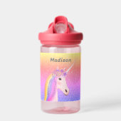 Speciaal Unicorn Rainbow Glitter Sparkle Kinderen Waterfles (Voorkant)