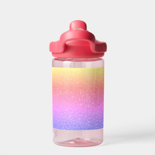 Speciaal Unicorn Rainbow Glitter Sparkle Kinderen Waterfles (Achterkant)