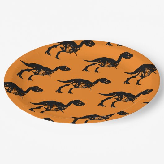 Speciaal uniek dinosaurusskeletpartijfeest borden papieren bordje (Gekanteld)