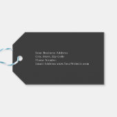 Speciaal Uniek Grijs Rood Elegant Modern Cadeaulabel (Achterkant Horizontaal)
