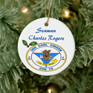 Speciaal USS Carl Vinson CVN 70 Keramisch Ornament
