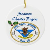 Speciaal USS Carl Vinson CVN 70 Keramisch Ornament (Voorkant)