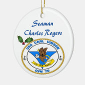 Speciaal USS Carl Vinson CVN 70 Keramisch Ornament (Links)