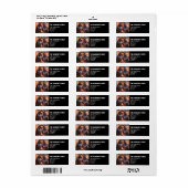 Speciaal uw foto in zwart Lijst met teksten Etiket (Full Sheet)