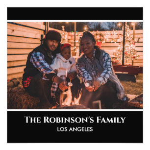 Speciaal uw foto in zwart Lijst met teksten Foto Afdruk