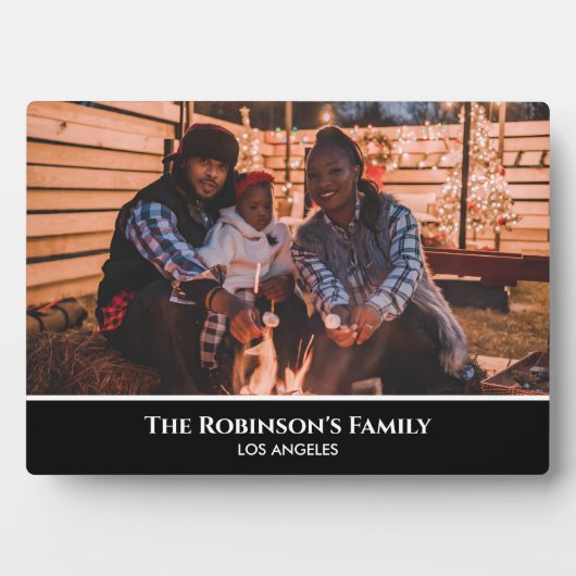 Speciaal uw foto in zwart Lijst met teksten Fotoplaat (voorkant)