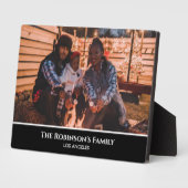 Speciaal uw foto in zwart Lijst met teksten Fotoplaat (Zijkant)