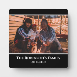 Speciaal uw foto in zwart Lijst met teksten Fotoplaat