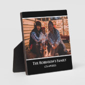 Speciaal uw foto in zwart Lijst met teksten Fotoplaat (Voorkant)