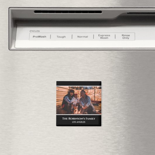 Speciaal uw foto in zwart Lijst met teksten Magneet (Insitu (Vaatwasser))