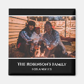 Speciaal uw foto in zwart Lijst met teksten Magneet (Voorkant)