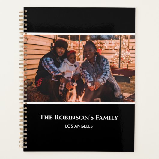 Speciaal uw foto in zwart Lijst met teksten Planner (Voorkant)