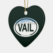 Speciaal Vail Colorado Rocky Mountain Holiday Keramisch Ornament (Links)