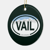 Speciaal Vail Colorado Rocky Mountain Holiday Keramisch Ornament (Links)