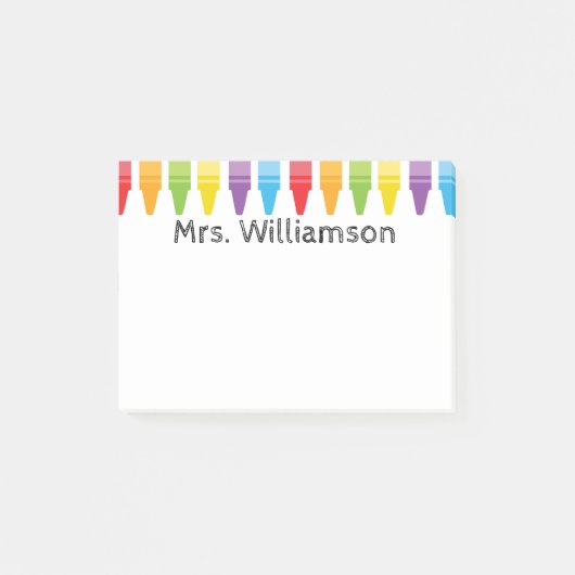 Speciaal vak Leraar Crayons Terug naar school Post-it® Notes (Voorkant)