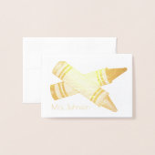 Speciaal vak-leraar-leslokaal voor Crayon Folie Kaarten (Voorkant met envelop)