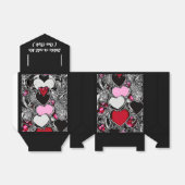 Speciaal vak voor zwart-wit en rood bedankdoosjes (Uitgevouwen)