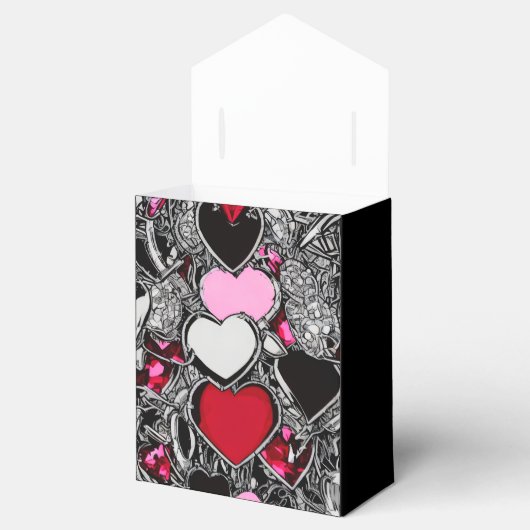 Speciaal vak voor zwart-wit en rood bedankdoosjes (Geopend)