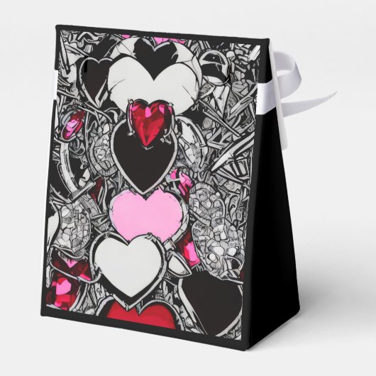 Speciaal vak voor zwart-wit en rood bedankdoosjes (Achterkant)