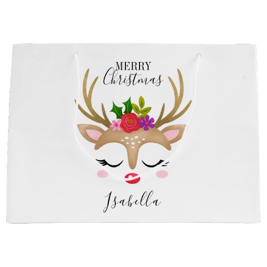 Speciaal vakantiedagen, rendierKerstmis Groot Cadeauzakje (Voorkant)