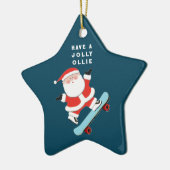 Speciaal vakantiegangskateboarden voor feestdagen keramisch ornament (Links)