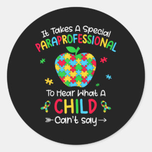 Speciaal vakman Autisme Leraar Ronde Sticker