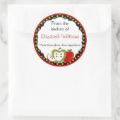 Speciaal van de keukenappels ronde sticker (Tas)