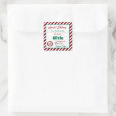 Speciaal van Santa Gift-Labels voor kinderen Vierkante Sticker (Tas)
