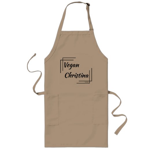 Speciaal Vegan Apron met eenvoudig basisontwerp Lang Schort (Voorkant)