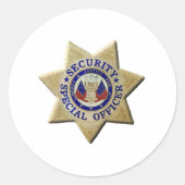 speciaal veiligheidsfunctionaris ronde sticker (Voorkant)