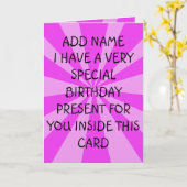 Speciaal Verjaardag Cadeau Kaart (Gele Bloem)