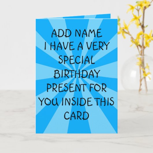 Speciaal Verjaardag Cadeau Kaart (Gele Bloem)