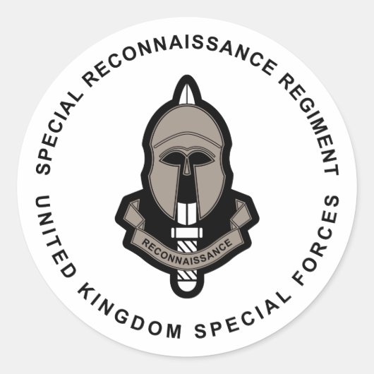Speciaal verkenningsregime ronde sticker (Voorkant)