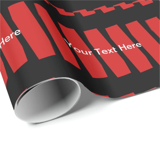 Speciaal verpakt papier, rood en zwart, Abstract Cadeaupapier (Rol Hoek)