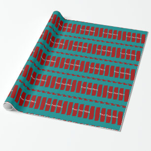 Speciaal verpakt papier, Turquoise en Brick Cadeaupapier