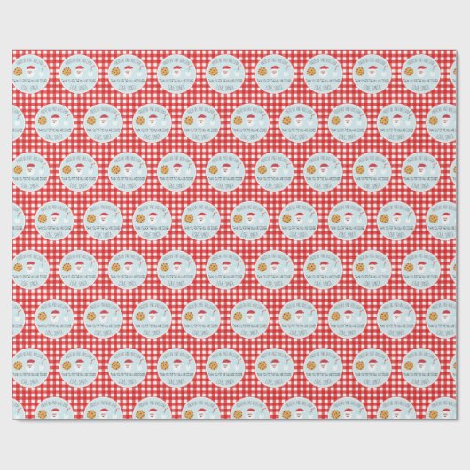 Speciaal verpakt papier voor kerstmelk en koekjes (Vlak)