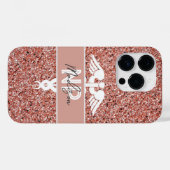 Speciaal verpleegkundige Roos Gold Glitter Case-Mate iPhone Case (Achterkant (horizontaal))