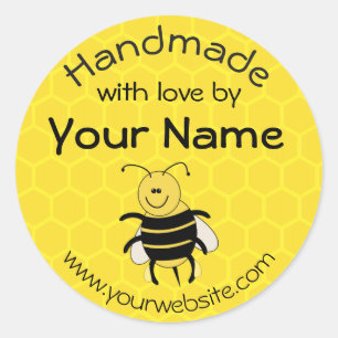 Speciaal verwerkt door rondetjesnetjes Honeybee Ronde Sticker