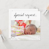 Speciaal verzoek Be My GodParent Sleeping Baby Kaa Kaart (Voorkant / Achterkant in situ)